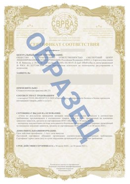 Образец Сертификат СТО 01.064.00220722.2-2020 Сысерть Сертификат СТО 01.064.00220722.2-2020 